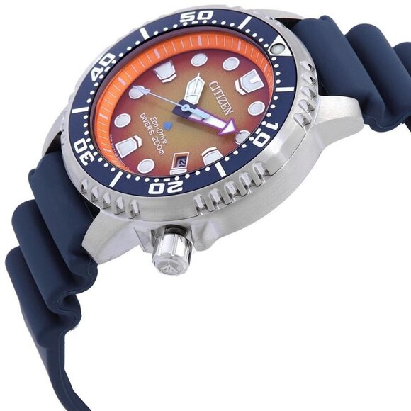 NWT Authentic Citizen Promaster Dive Eco-Drive Orange Dial Men's Watch - Picture 2 of 3